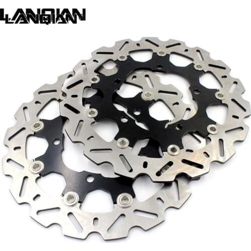 2PCS Motorcycle Accessories Front Floating Brake Disc Rotor For SUZUKI GSR400 GSR600 GSR 400 600 All Years