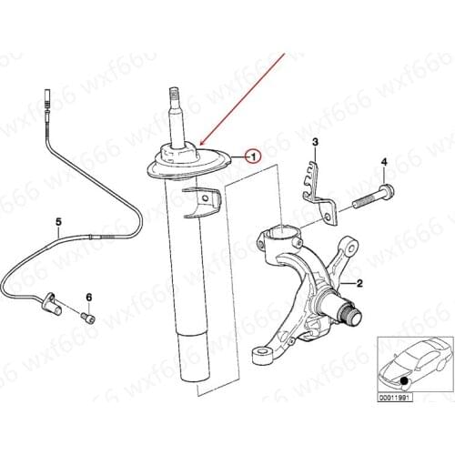 31316759562 31316759561 Car Front shock absorber Suitable for 3 Series E90b mw325i Front shock absorbing strut Front pillar