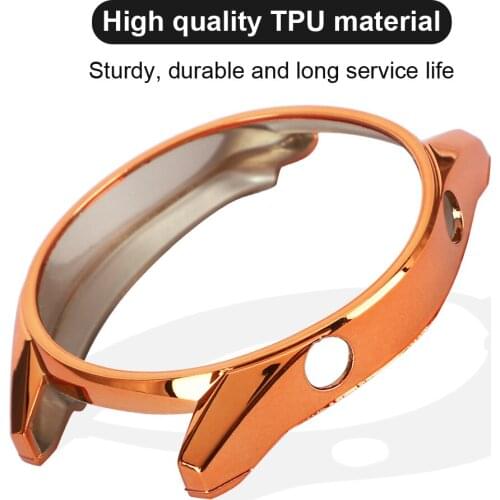 REXLIS 4PCS TPU Fashionable Watch Protect Case Cover Unique Exquisite Protective Shell for Huawei(Plating Rose Gold )