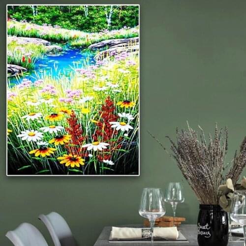 Diamond Embroidery Natural Scenery Diamond Painting Full Square/Round Landscape Flower Rhinestones Pictures Cross Stitch Mosaic