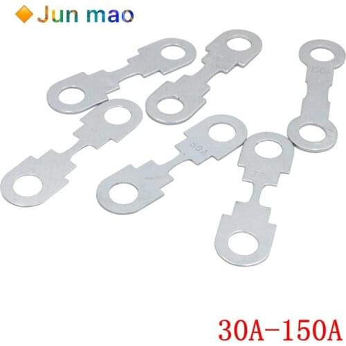 Automobile flat type fuse chip battery fuse fuse chip insert fork bolt type high current fuse chip 30-150A