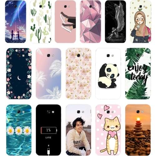 J For Samsung A7 2017 Case Cover Silicone Soft TPU Cute Back Cover Coque For Samsung Galaxy A7 2017 Phone Cases A 7