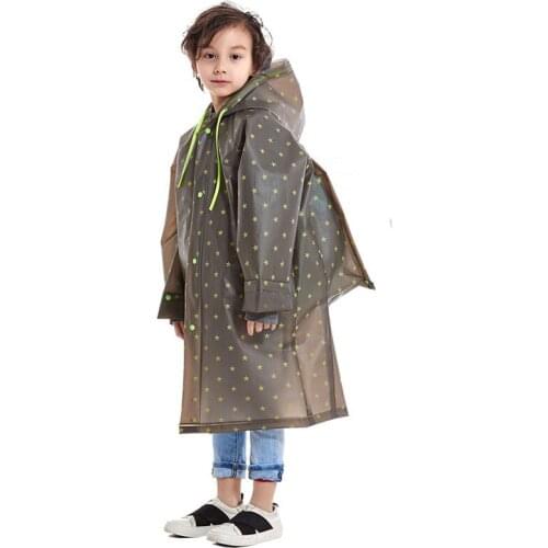 Children Raincoat Outdoor Cap For Girls Boys Rain Coat Siamese School Bag Baby Hiking Poncho Kids Impermeable Rainwear Suit