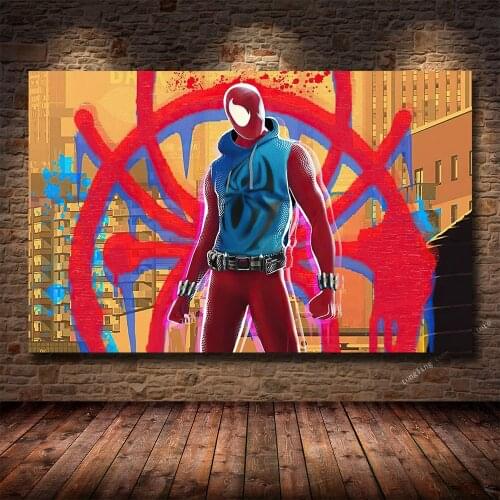 Scarlet Spider Appearance In Spider Verse Movie HD Print Poster Canvas Painting Living Room Bedroom Decoration Painting