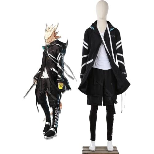 Game Arknights Caster 12F Cosplay Costume Coat Pants Full Set Custom Made for Unisex