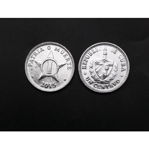 Cuban 1 cent aluminum coin 2014 100% Real Unc Genuine Original Coins Collection Coin