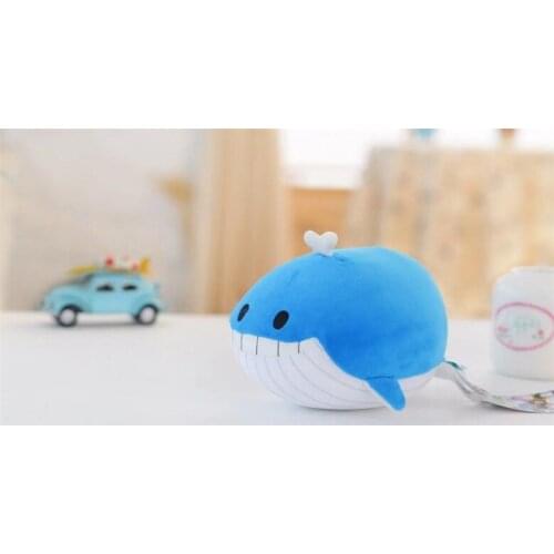 Cute plush whale toy cartoon small blue whale doll gift about 20cm 2596