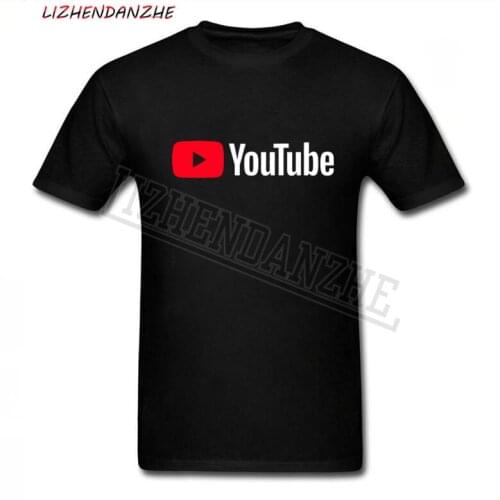 YOUTUBE creative logo mens 100% cotton T-shirt video short-sleeved top sports casual fashion T shirt brand clothing 0186