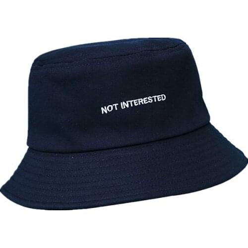 LDSLYJR 2021 letter embroidery cotton Bucket Hat Fisherman Hat outdoor travel hat Sun Cap Hats for Men and Women 184