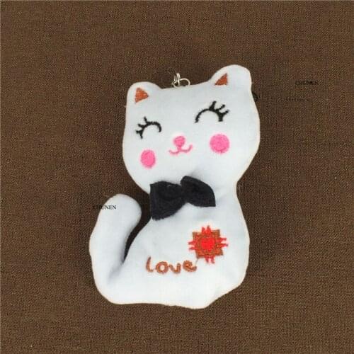 7CM Approx. Sweet CAT Animal Plush Stuffed Toys , Key chain Plush Cat Toys