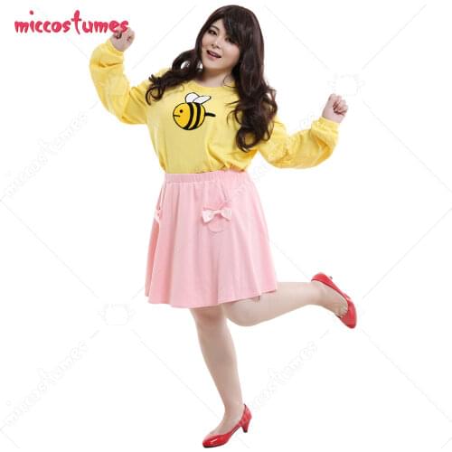 Bee and Puppycat Bee Pink Skirt Cosplay Costume