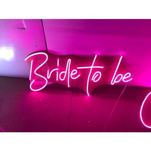 Pink white Lighting neon signs led letters bride to be for wedding decor photo booth