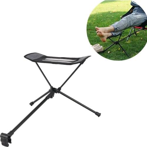 Fishing Outdoor BBQ Camping Chair Foot Recliner Foot Rest Portable Stool Collapsible Footstool For Camping Beach Chair Folding