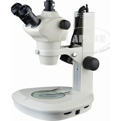 8X-50X Track Stand Stereo Zoom Parfocal Trinocular Microscope w Two LED Lights ST8050-S7