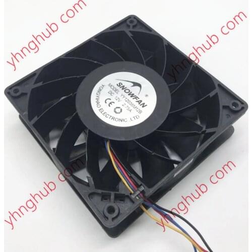 SNOW FAN YY12038M12B DC 12V 2.75A 120x120x38mm 4-Wire Server Square Fan