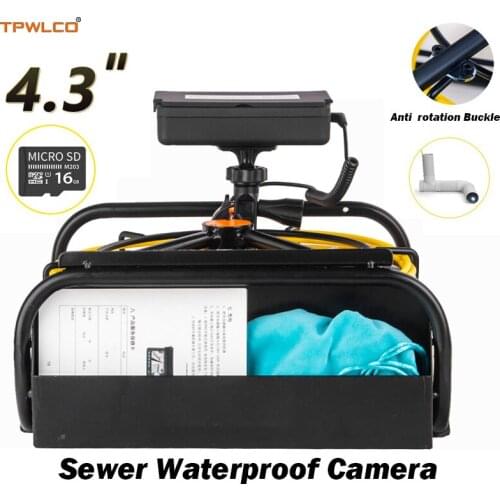 20m Special Cable Diameter 17mm Sewer Waterproof Camera DVR Pipe Pipeline Drain Inspection CCTV System With 4.3′′ Screen