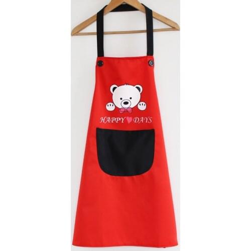 Waterproof Apron For Woman Man Cute Cartoon Bibs With Sleeve Kitchen Garden Household Restaurant Work Long Aprons