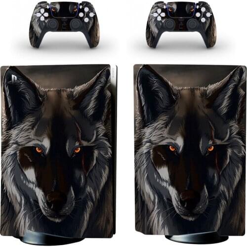 Wolf PS5 Disc Skin Sticker Protector Decal Cover for PlayStation 5 Console & Controller PS5 Skin Sticker Vinyl