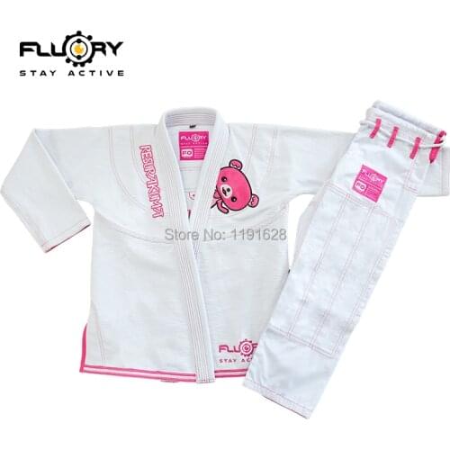 FLUORY Brazilian Jiu Jitsu Gis Bear embroidery for women