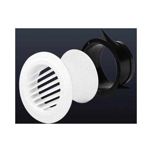 1PCS Extractor Fan Round Rotary Adjustable Ventilation Grille Air Vent White for 75-200 mm Duct vent grill