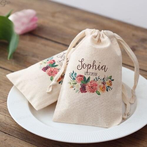 52pcs Custom Name Logo Wedding Birthday Baby Shower Engagement Paty Packaging for Business Gift Bags