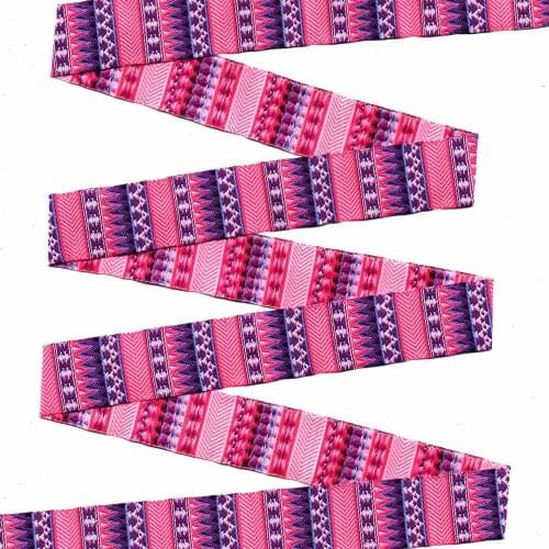 2015 NEW wholesale 7/8" 10yards/lots Woven Jacquard Ribbon lace 22mm Deep pink and purple Geometry ribbon kt2015031702