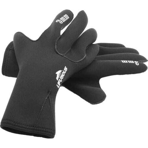 3mm Neoprene Diving Gloves Scuba Spearfishing Snorkeling kayak Wetsuit Full Fingered Kayaking Gloves Size S-XL Black
