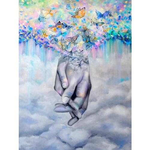 5D DIY Diamond Lacquer Hand Drill Embroidery Cross Stitch Butterfly Mosaic Portrait Full Square / Round Home Decoration