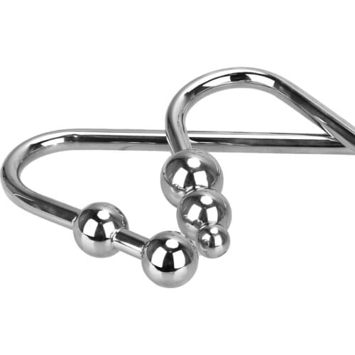 Anal Dilator Sex Toys for Men and Women Stainless Steel With Ball Hole Anal Sex Toys Anal Hook Butt Plug