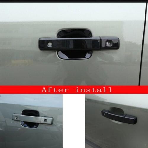 Car Grab Handle Frame Trim，Exterior Door Bowl Cover，For Land Rover Defender 110 2020-2021，Decoration Accessories
