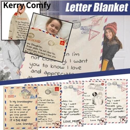 Flannel Blanket To My Daughter Message Letter Quilt Blanket Spanish Languages Print Home Textiles Bed Sofa Envelope Blankets