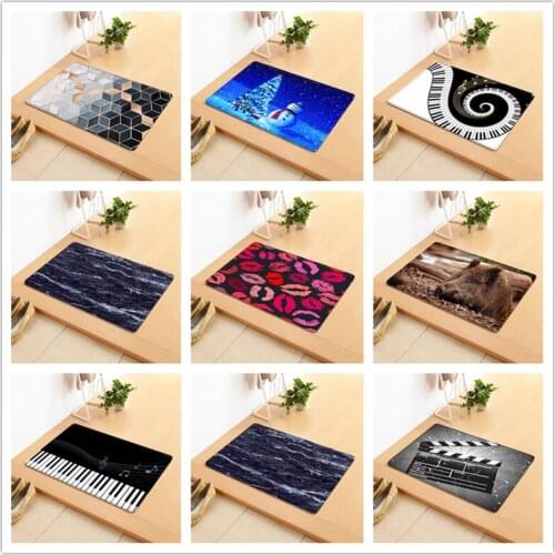 Entrance Outdoor Mat Flannel Non Slip Kitchen Doormat Bedroom Bedside Area Rugs 3D Universe Galaxy Planet Corridor Bath Carpet