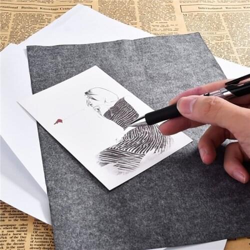 QIPA 100 Pcs/Set A4 Size Thin Painting Accessories Legible Tracing Reusable Copy Clear High Quality Graphite Carbon Paper
