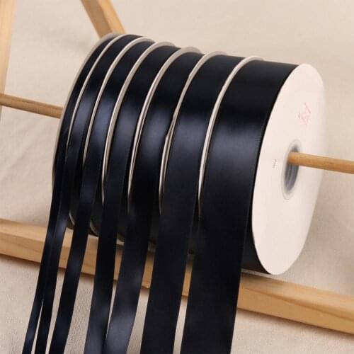 Black Blue Color 100Yards/91Meter Polyester Ribbon Wedding Christmas Decoration Cake Gift Box Wrap Ribbons Hand DIY Accessories