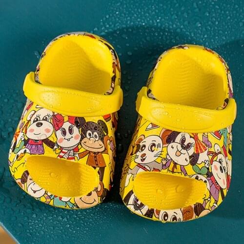 Summer Toddler Infant Kids Baby Boys Girls Cute Cartoon Animal Open Toe Non-Slip Breathable Slippers Beach Shoes Sandals#p4