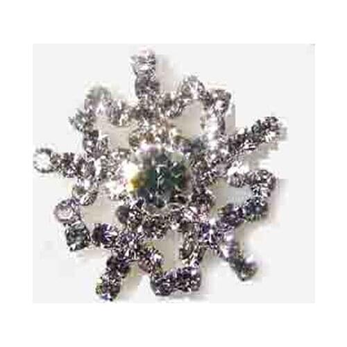 Hot 22mm flatback silver color rhinestone snow flake charm garment buttons decoration ornament accessories new 30pcs lot