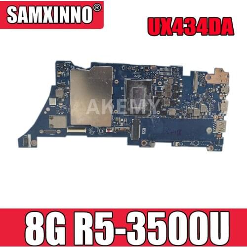 UX434DA motherboard For ASUS UX434DA UX434D laptop mianboard UX433FA mainboard tested W/ 8G/R5-3500U