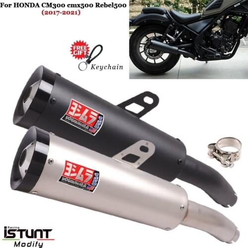 Motorcycle Exhaust Escape Modified Muffler Connection Middle Link Pipe Slip On For HONDA CM300 cmx500 Rebel500 2017 - 2021