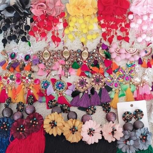 FASHIONSNOOPS Luxury Long Pendant Tassel Statement Earrings Boho Shiny Drop Dangle Earrings For Women Wedding Hot Fringed Bijoux