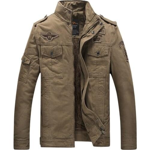 Pop SPIG Autumn Winter Men Bomber Jackets Slim Fit Casual MA1 Flight Jacket For Male Multi Pockets Plus Size L-6XL Stand Collar