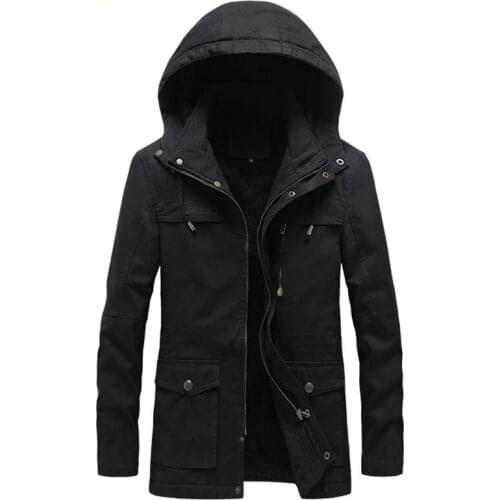2021 Winter New Men Parka Coat Cotton Warm Thick Coat fashion Casual Parka men Long Windproof Hooded Jackets Men