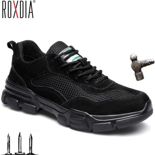 ROXDIA Mens safety shoes work shoes light and breathable in summer, impact proof, puncture proof fashion protectionRXM607