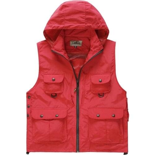 Men/Women Multi-pockets Outdoor Hiking Vest Male/Female Photography Director Reporter Climb Sleeveless Jacket Military Waistcoat