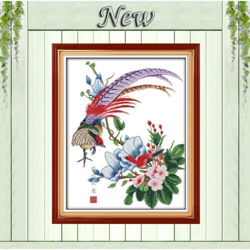 Good luck year after year flower diy painting counted print on canvas DMC 11CT 14CT Cross Stitch kits embroidery needlework Sets