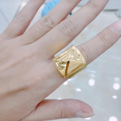 No fading Not allergic New Weight Vintage Big golden silver shape ring best gift punk locomotive for men and women