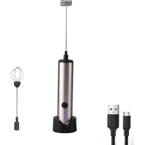 Portable Rechargeable Electric Milk Frother Foam Maker Handheld Foamer High Speeds Drink Mixer Frothing Wand for Coffee