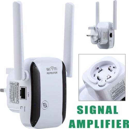 Portable Dual Antenna Wireless Repeater Amplifier 300Mbps Wi-Fi Signal Range Booster Extender For Office Home School