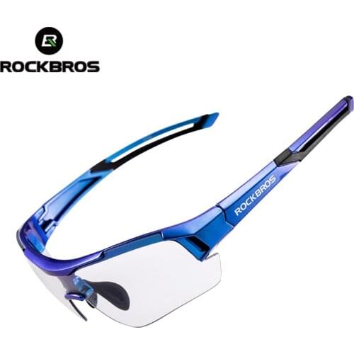 ROCKBRO 2019 New Cycling Glasses Photochromic UV400 Myopia Frame Gradient Blue Sport Sunglasses Men Women Bike Bicycle Eyerwear