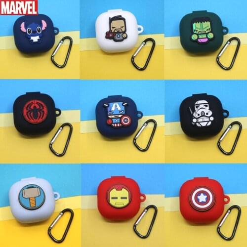 Disney Silicone Earphone Case With Hook For Samsung Galaxy Buds Live/Buds Pro Wireless Bluetooth Headphone Protective Cover
