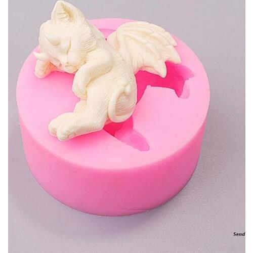 Sleep Devil Cat Candle Epoxy Resin Mold Aromatherapy Plaster Silicone Mould DIY Crafts Jewelry Home Decorations Casting
